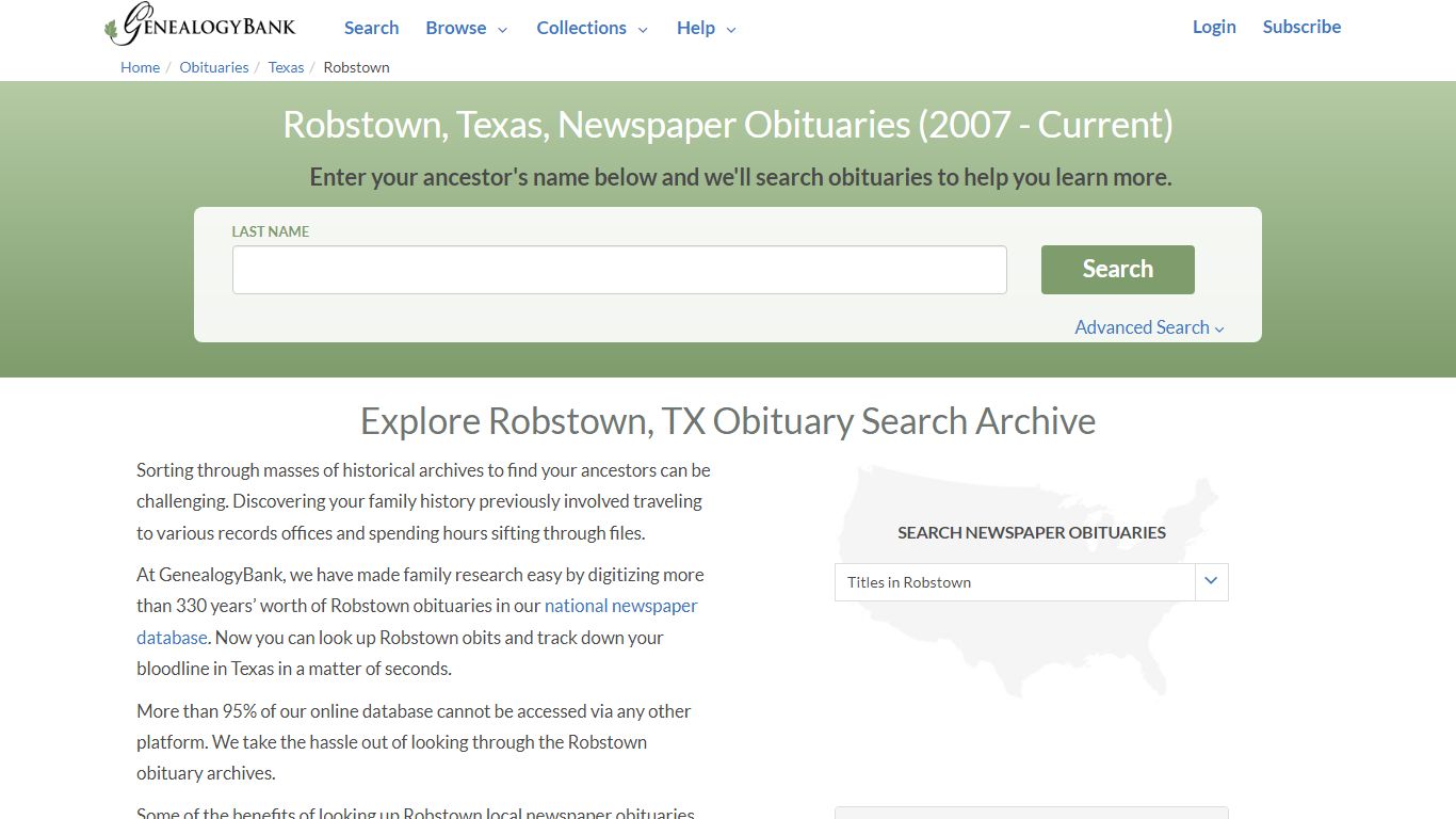 Robstown, Texas Obituary Archive Search | GenealogyBank